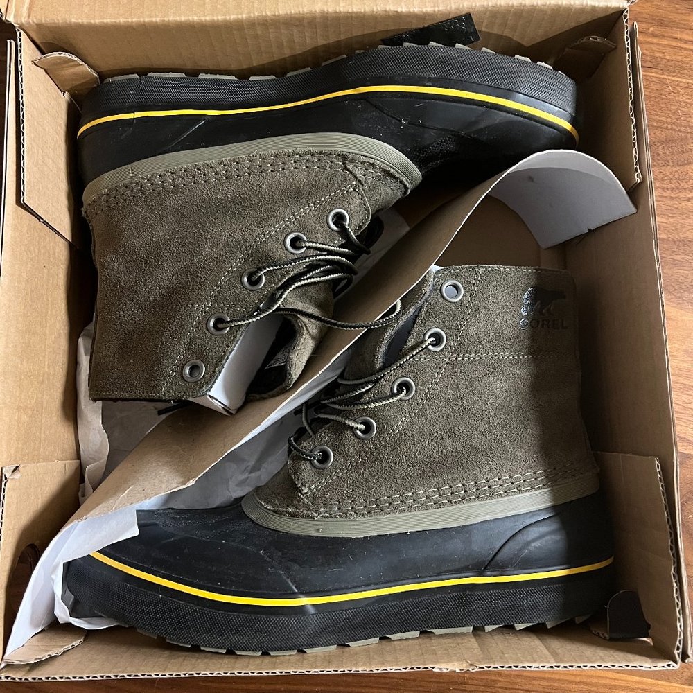 Brand New - Sorel Cheyanne Metro Men's Boots Sage & Black Size 10.5